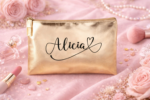 Neceser metalizado personalizado con nombre