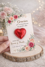 Tarjeta de agradecimiento con corazón