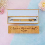 Bolígrafo de Bambú con Estuche Grabado
