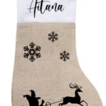 Calcetín yute navidad con nombre
