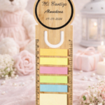 Regla Marcapáginas de Bambú con Notas Adhesivas