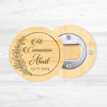 Abridor Magnético de Bambú Personalizado Comunión