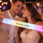 Palos LED personalizados para bodas | Barras luminosas