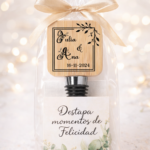 Tapón /Abridor bambú Modelo boda