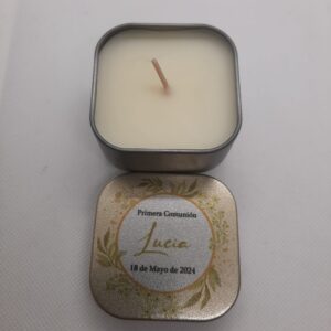 Vela Aromática Personalizada en Tarro de Metal