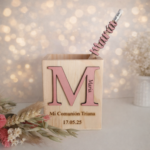 Lápices Personalizados + Portalápices de Madera texto Grabado