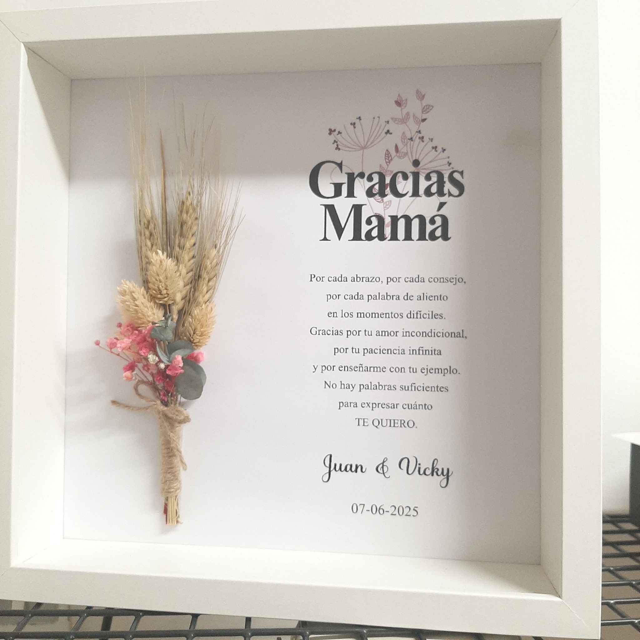 gracias mama1 Cuadro con Ramillete de Flores - Imagen 1