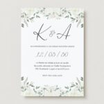 💐 Invitación de Boda Flores Blancas y Verdes 💐
