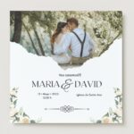 💐 Invitación de Boda con Foto y Diseño Floral 💐
