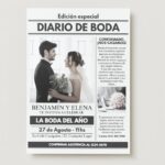 📰 Invitación de Boda Tipo Periódico