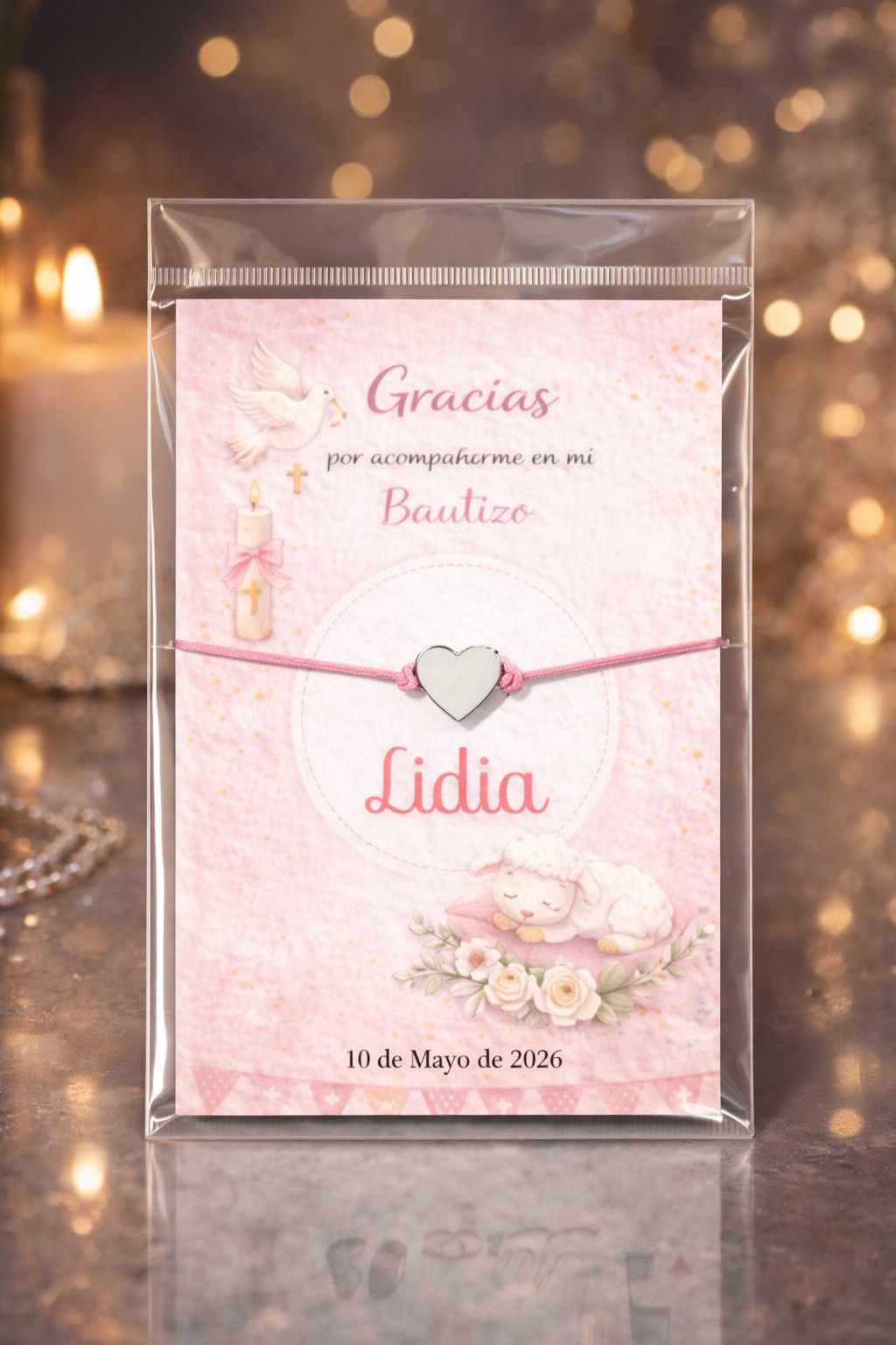 Pulsera recuerdo bautizo comunión Pulsera recuerdo para bautizo - Imagen 1