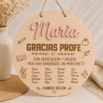 Placa personalizada para profesores