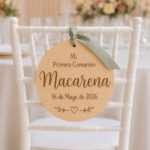Cartel de silla personalizado comunión